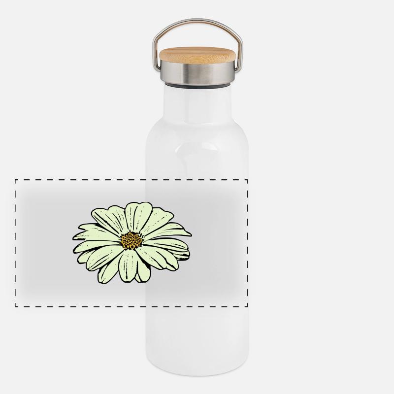 Blume Blüte pastell grün st patrick's day  Panorama Thermosflasche mit Bambusdeckel
