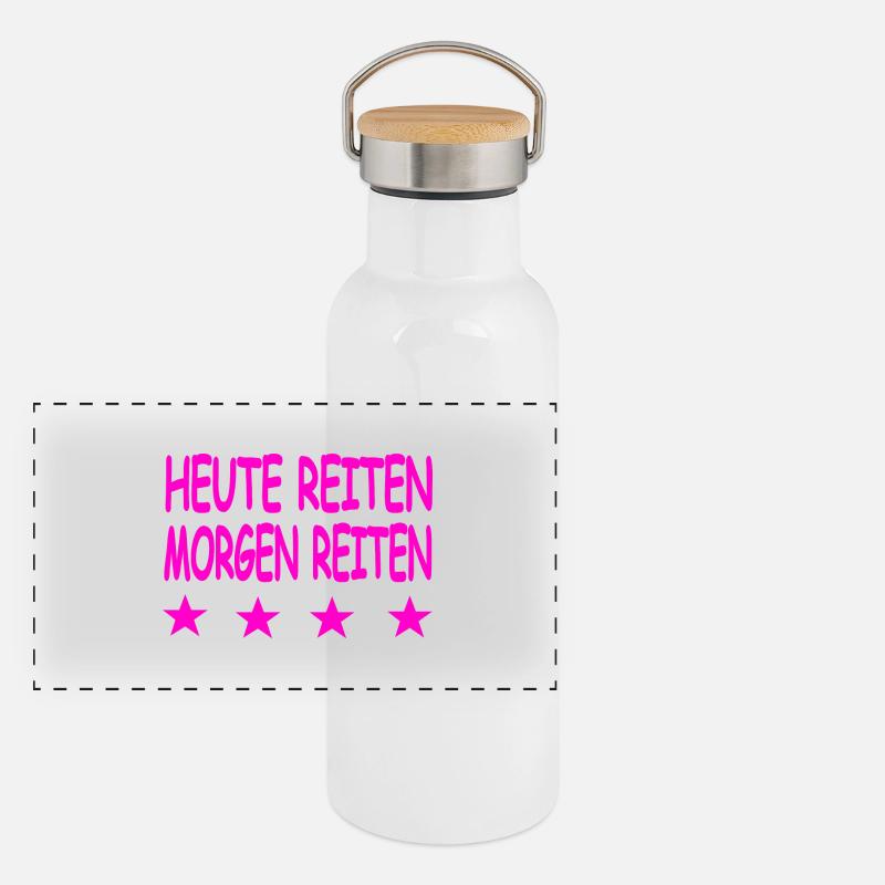 Reiten Panorama Thermosflasche mit Bambusdeckel