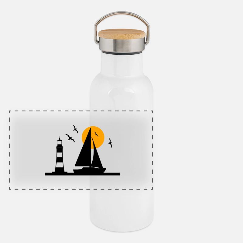 Sail Panoramic Thermal Bottle with Bamboo Lid
