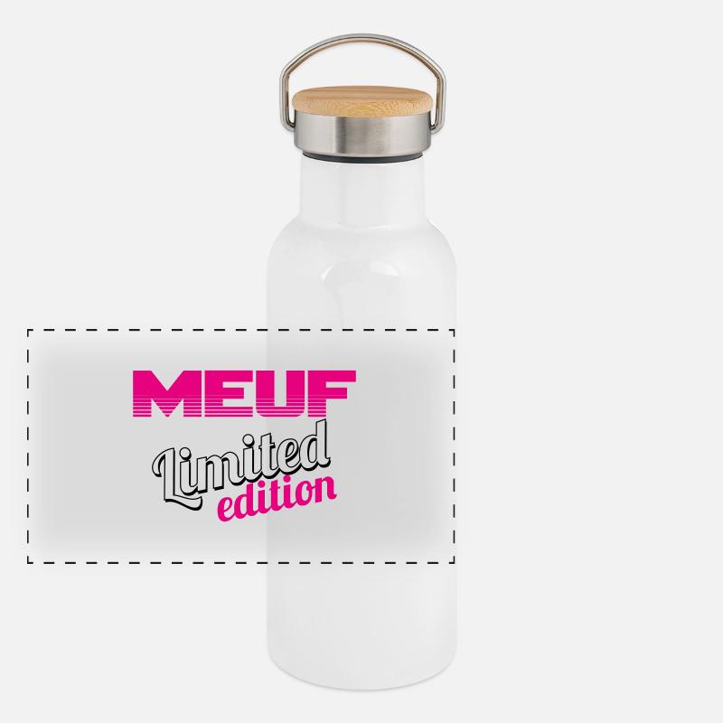 MEUF LIMITED EDITION Gourde isotherme avec bouchon en bambou