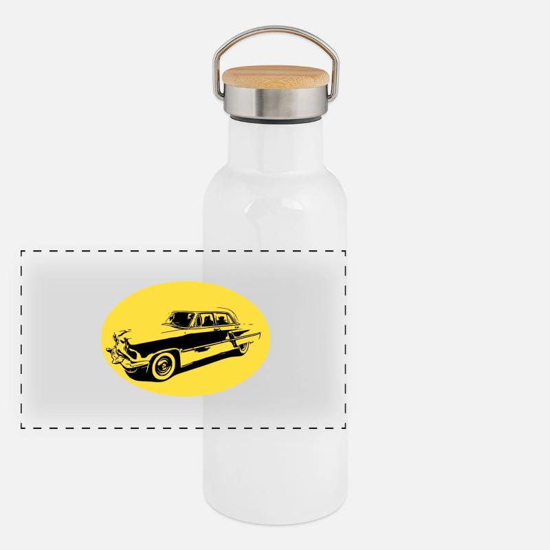 Auto Panorama Thermosflasche mit Bambusdeckel