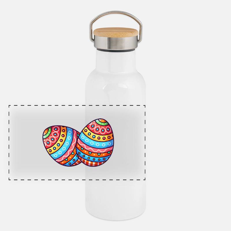 Œuf de Pâques Gourde isotherme avec bouchon en bambou