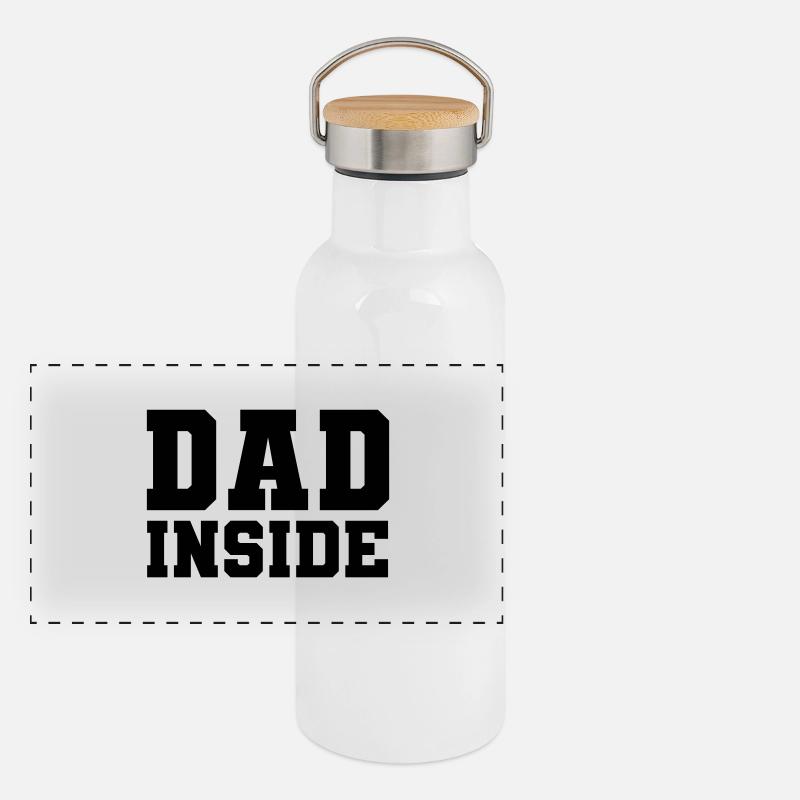 Dad inside Panorama Thermosflasche mit Bambusdeckel