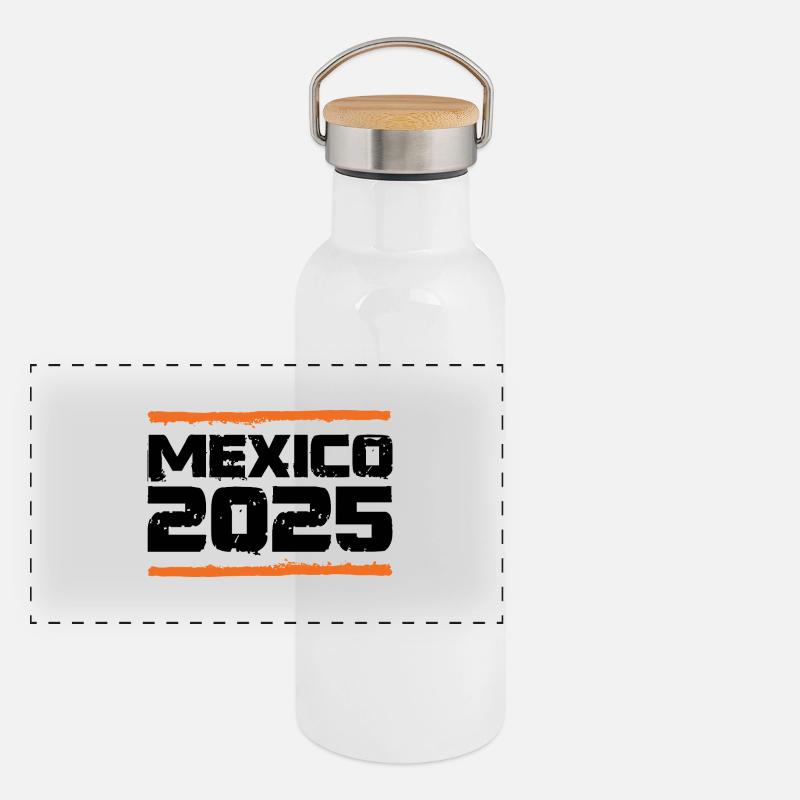 Mexico 2025 Vacation Panoramic Thermal Bottle with Bamboo Lid