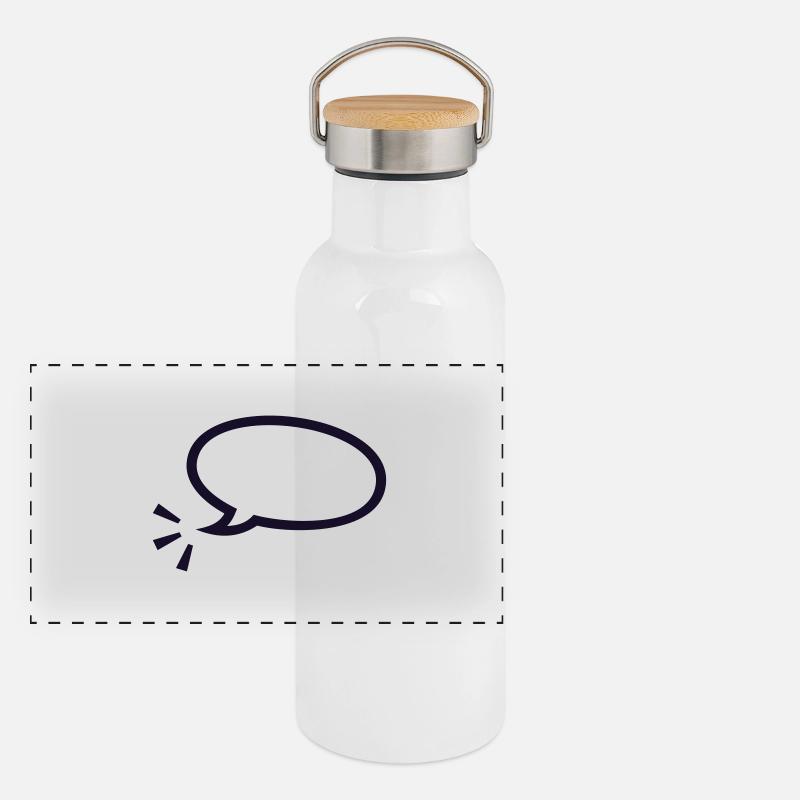 bulle/ speach bubble (1c) Gourde isotherme avec bouchon en bambou