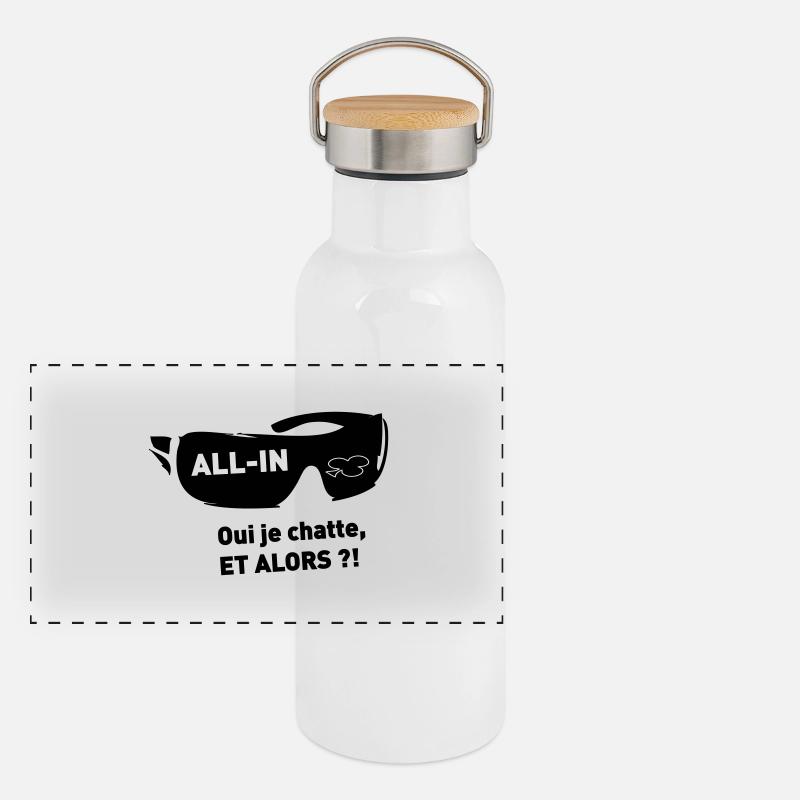 Poker Gourde isotherme avec bouchon en bambou