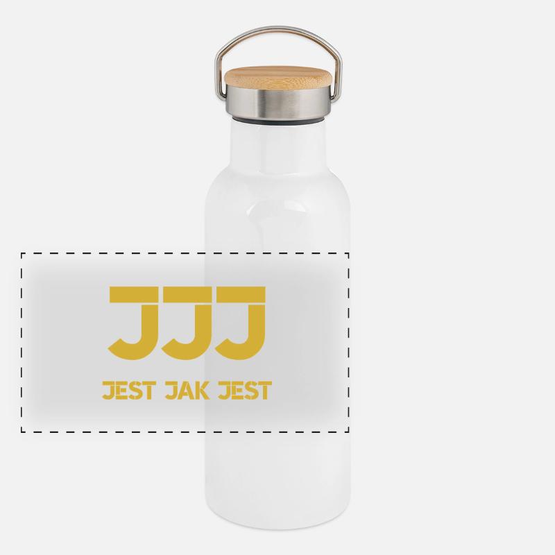 C’est ce que c’est - logo Gourde isotherme avec bouchon en bambou