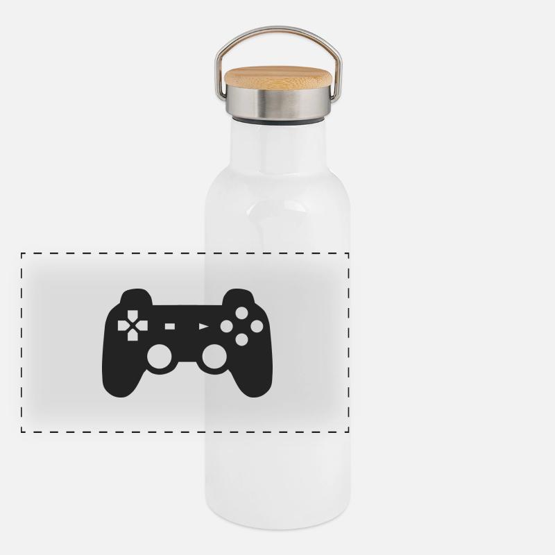 contrôleurs Gourde isotherme avec bouchon en bambou