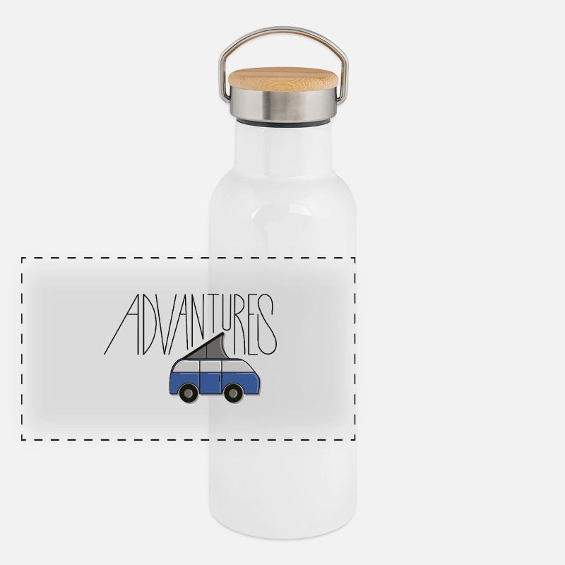 Panorama Thermosflasche mit Bambusdeckel