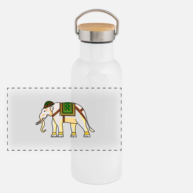 doux Elephant Gourde isotherme avec bouchon en bambou