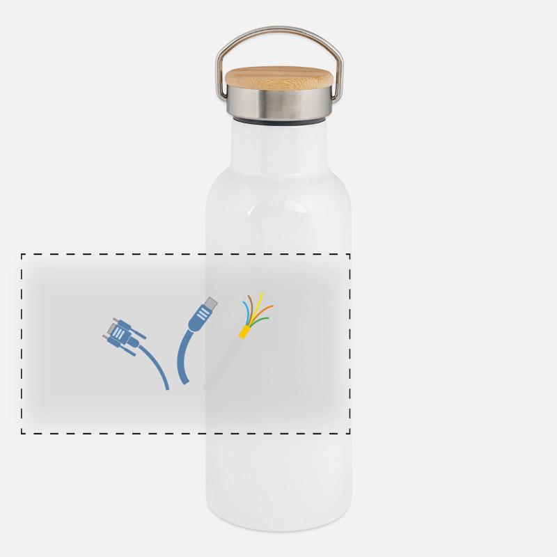 câble Gourde isotherme avec bouchon en bambou