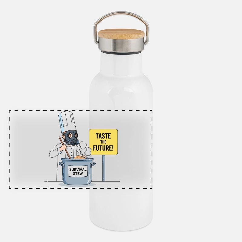 Goûtez à l’avenir ! Gourde isotherme avec bouchon en bambou