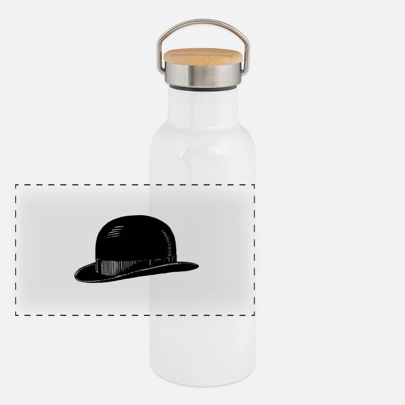 Melon Hat Panoramic Thermal Bottle with Bamboo Lid