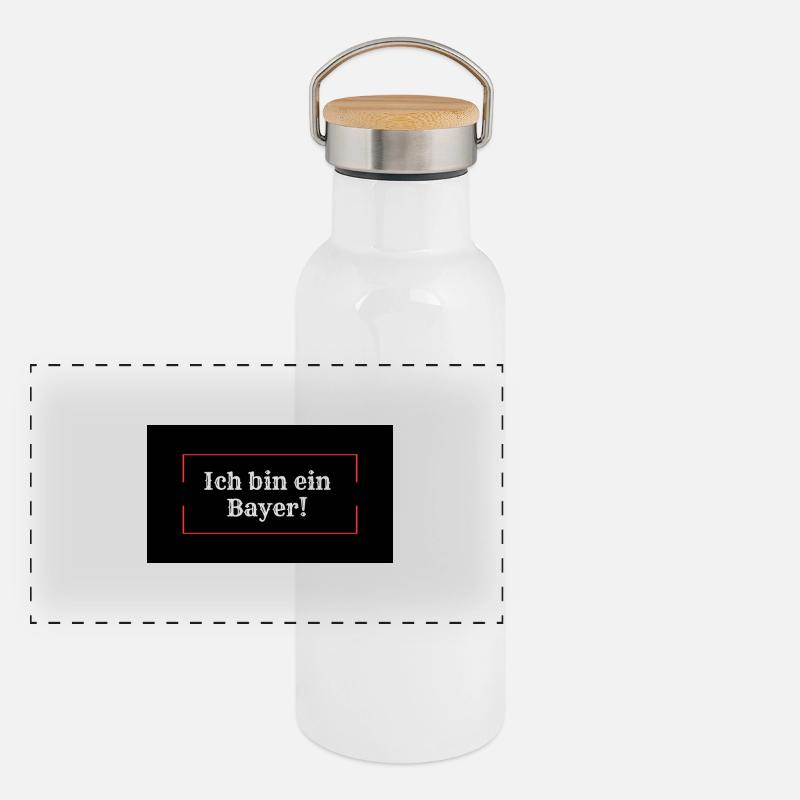 Bayern 1# Panorama Thermosflasche mit Bambusdeckel