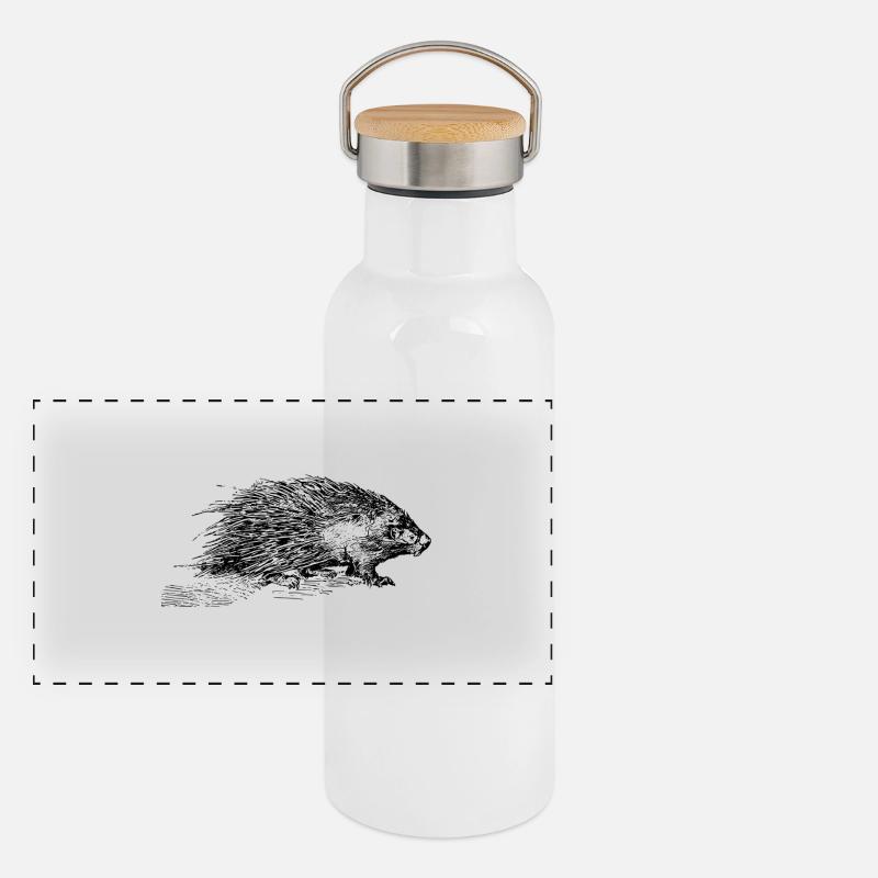 porcupine Panoramic Thermal Bottle with Bamboo Lid