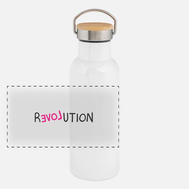Panorama Thermosflasche mit Bambusdeckel