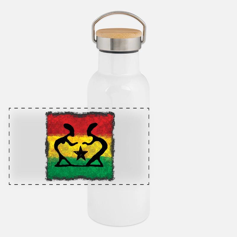 Reggae Dance Panoramic Thermal Bottle with Bamboo Lid