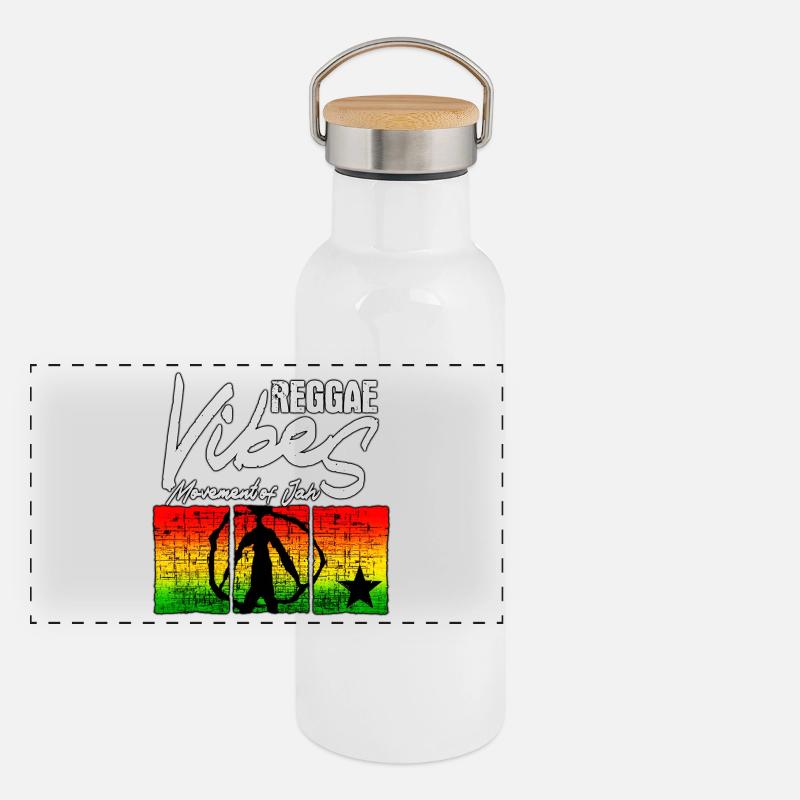 Reggae vibes int. Panoramic Thermal Bottle with Bamboo Lid