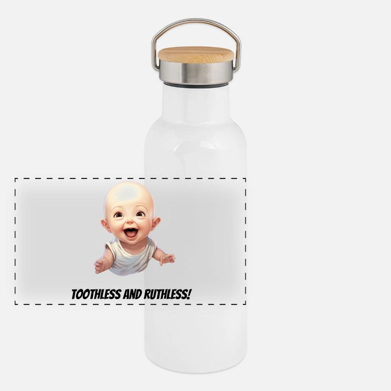 Toothless and ruthless! Panoramic Thermal Bottle with Bamboo Lid