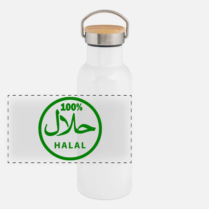 Halal Panoramic Thermal Bottle with Bamboo Lid