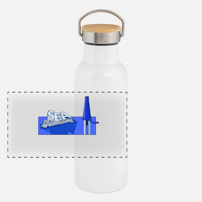 MEER DER GEDANKEN Panorama Thermosflasche mit Bambusdeckel