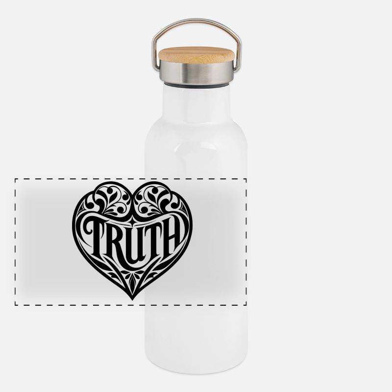 Truth Statement Panorama Thermosflasche mit Bambusdeckel