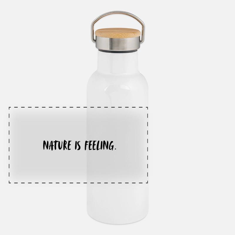 Nature is feeling. Nature is a feeling. Panoramic Thermal Bottle with Bamboo Lid