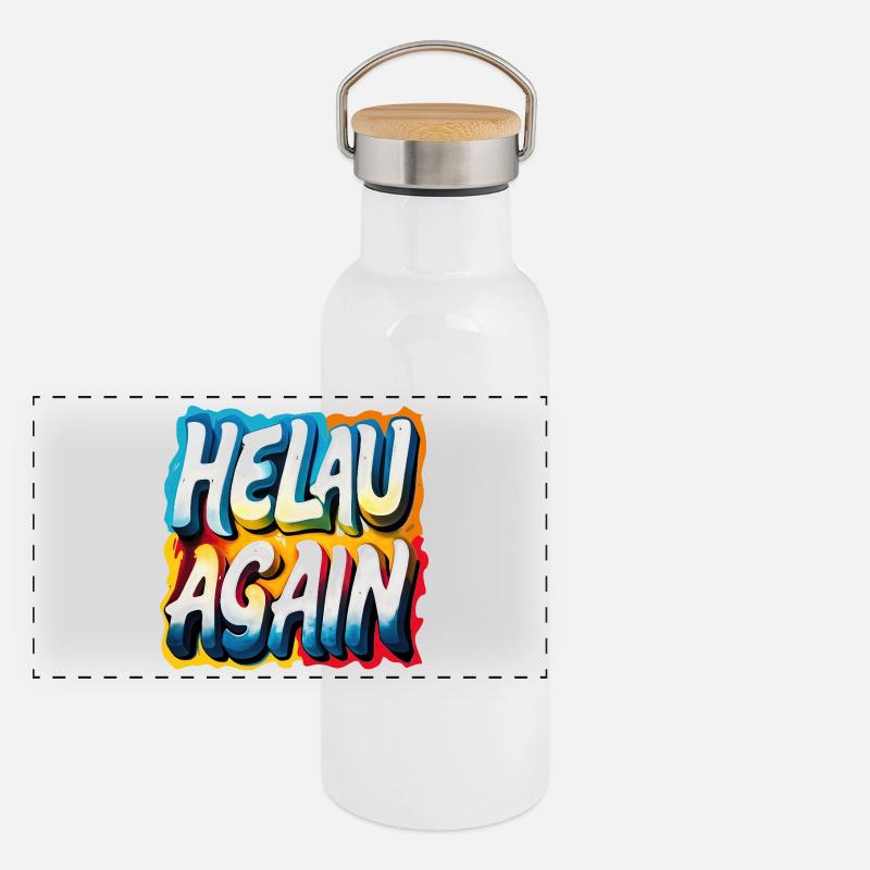 Helau Again Carnival Carnival Panoramic Thermal Bottle with Bamboo Lid