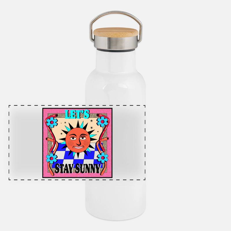 Stay Sunny_ Retro Design Panoramic Thermal Bottle with Bamboo Lid