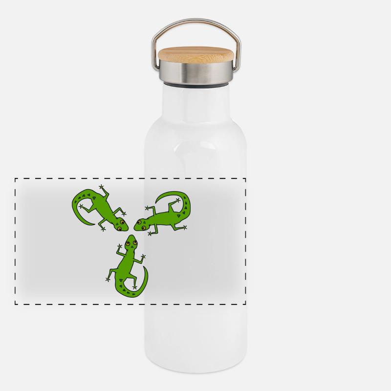 lizards Panoramic Thermal Bottle with Bamboo Lid
