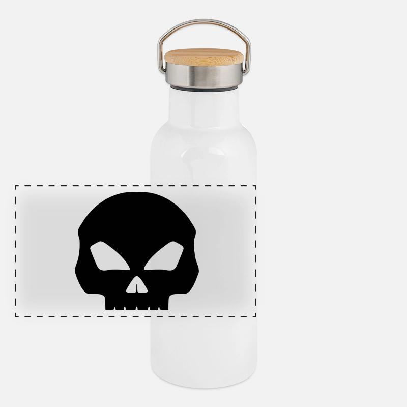 Skull Panoramic Thermal Bottle with Bamboo Lid
