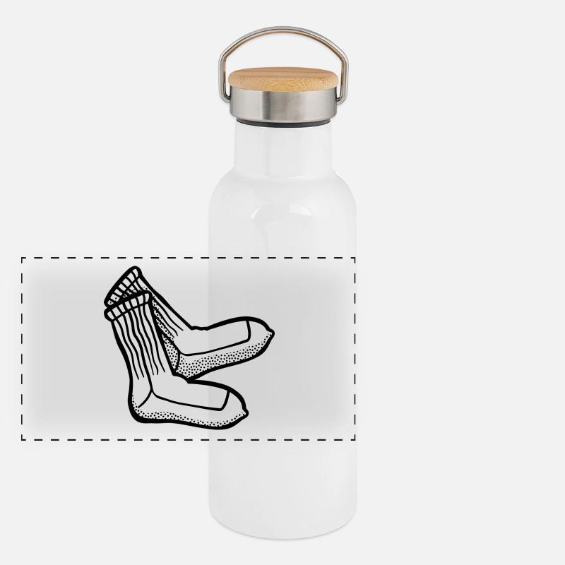 Panorama Thermosflasche mit Bambusdeckel