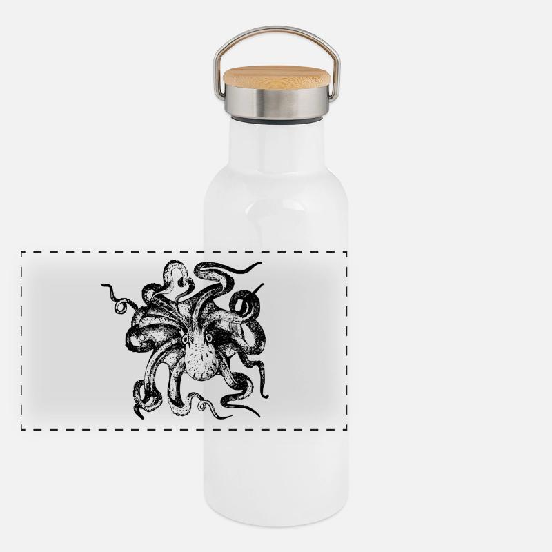 poulpe Gourde isotherme avec bouchon en bambou