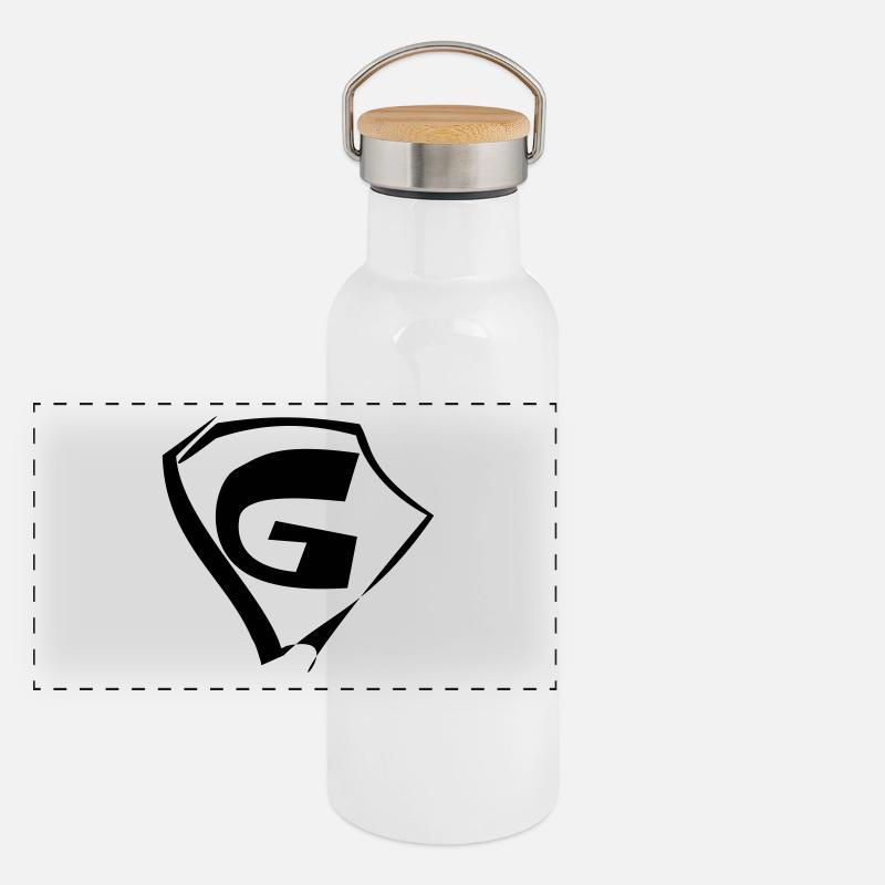 logo emblème G Gourde isotherme avec bouchon en bambou