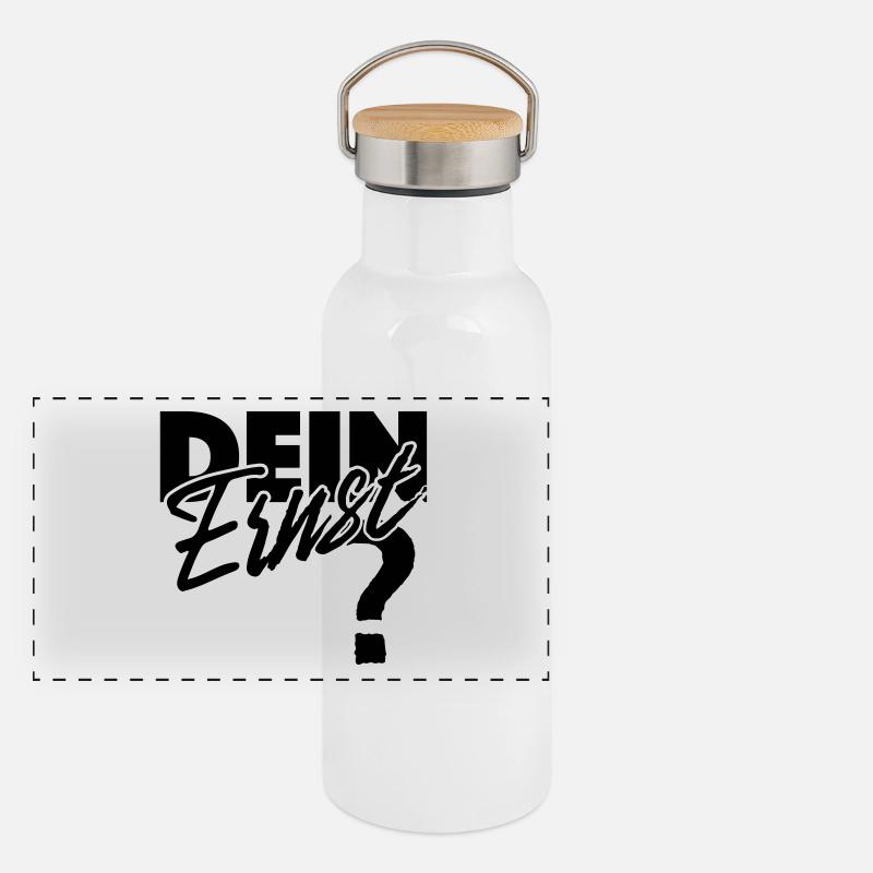 Dein Ernst? Not your Ernst / Nicht dein Ernst Panorama Thermosflasche mit Bambusdeckel