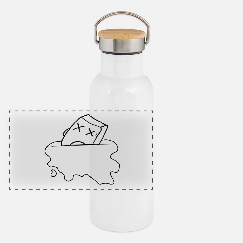 ice cubes Panoramic Thermal Bottle with Bamboo Lid