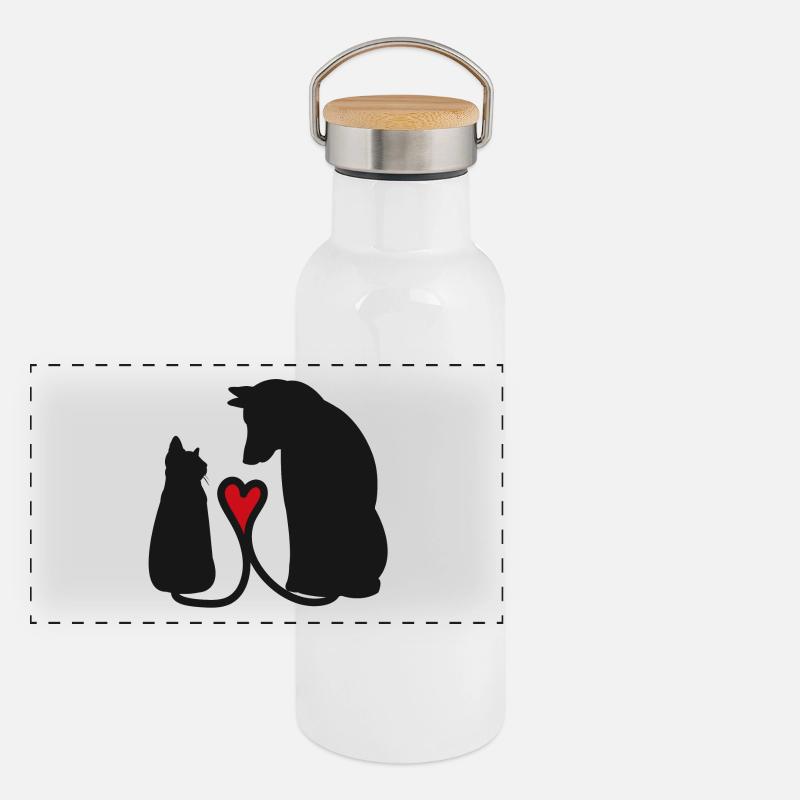 Dog & cat Panoramic Thermal Bottle with Bamboo Lid