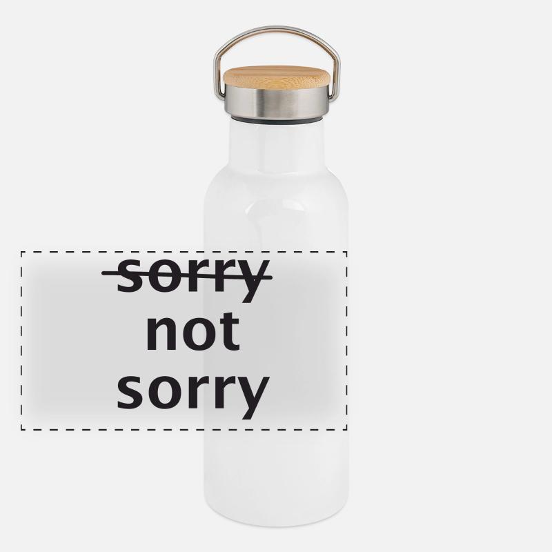 sorry not sorry Panoramic Thermal Bottle with Bamboo Lid