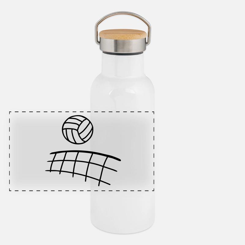 Volley-ball - ligne Gourde isotherme avec bouchon en bambou