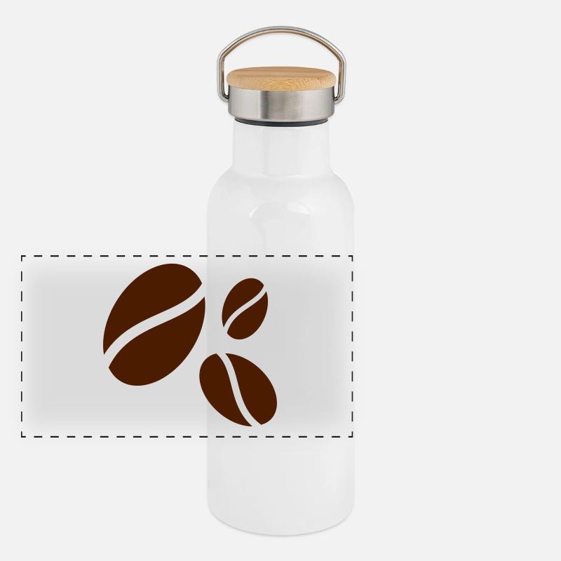 Coffee bean Panoramic Thermal Bottle with Bamboo Lid
