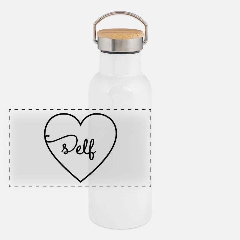 L'amour de soi Gourde isotherme avec bouchon en bambou