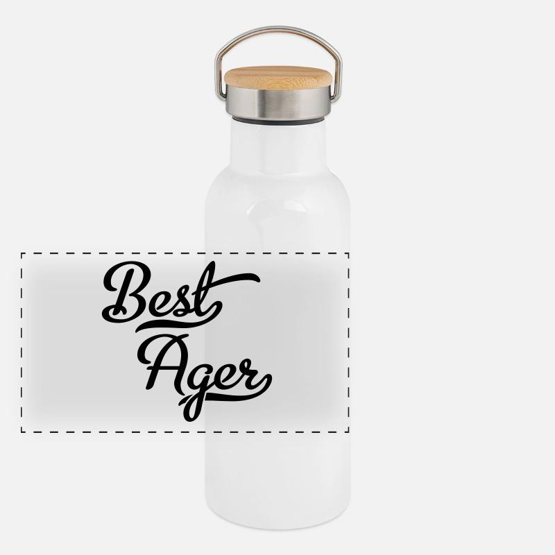 Meilleurs Agers Gourde isotherme avec bouchon en bambou