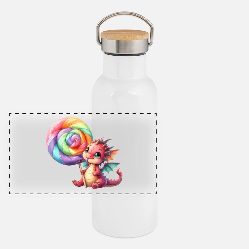Little Dragon Lollipop Panoramic Thermal Bottle with Bamboo Lid