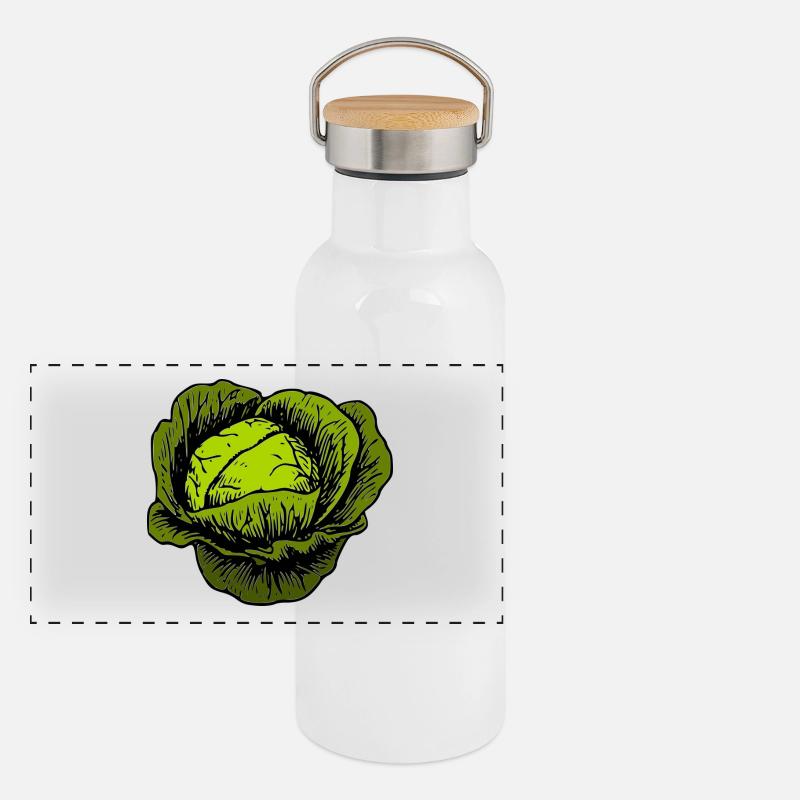 cabbage Panoramic Thermal Bottle with Bamboo Lid