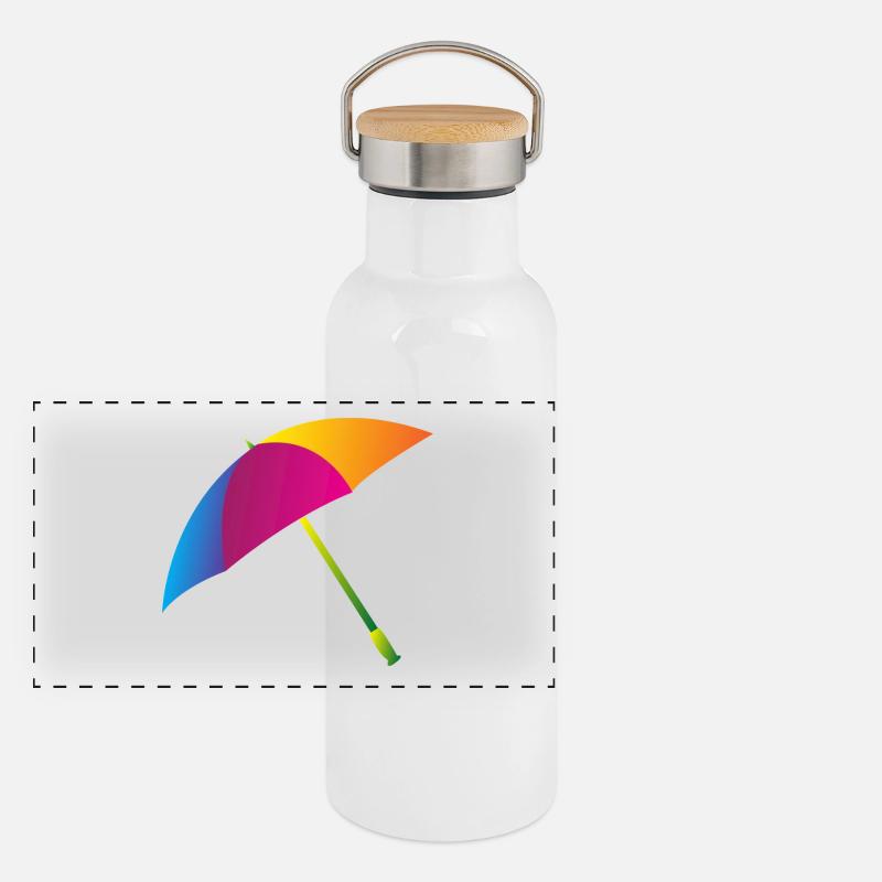 Parapluie arc-en- Gourde isotherme avec bouchon en bambou