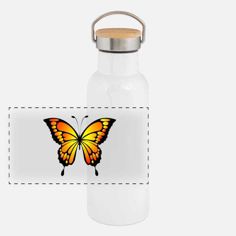 butterfly Panoramic Thermal Bottle with Bamboo Lid