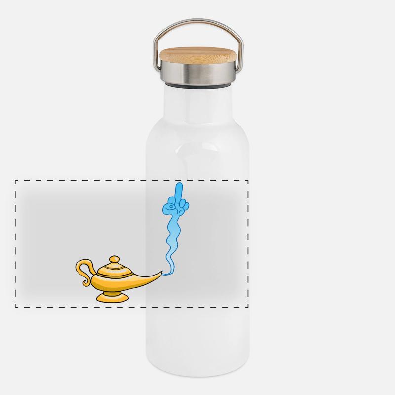 Le génie Gourde isotherme avec bouchon en bambou