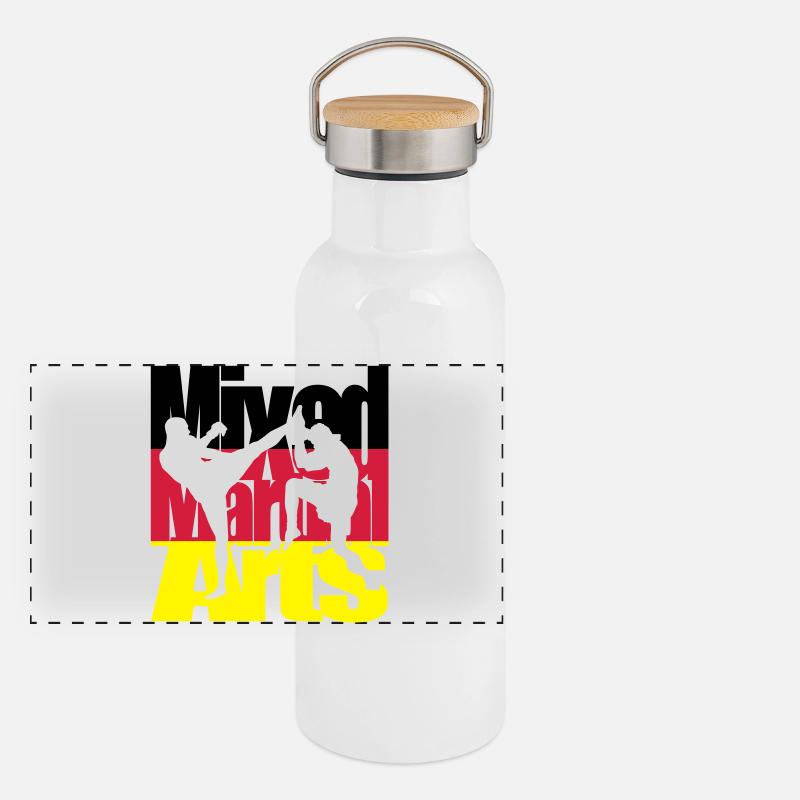 Mixed martial arts Gourde isotherme avec bouchon en bambou