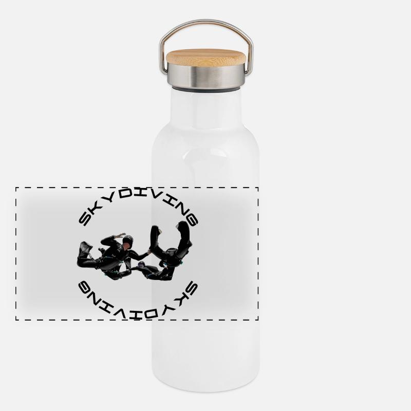 Panorama Thermosflasche mit Bambusdeckel