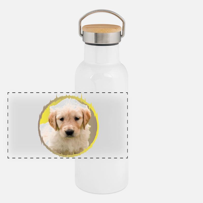 chiot Gourde isotherme avec bouchon en bambou